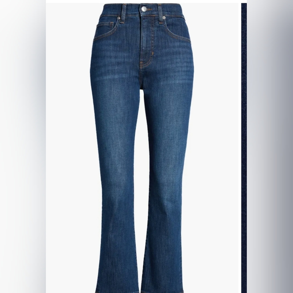 Veronica Beard Carly Kick Flare Jeans In Bright Blue Size 26